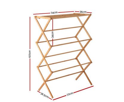 HARRIS BAMBOO CLOTHES DRYING RACK - NATURAL