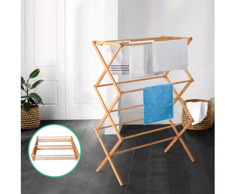 HARRIS BAMBOO CLOTHES DRYING RACK - NATURAL