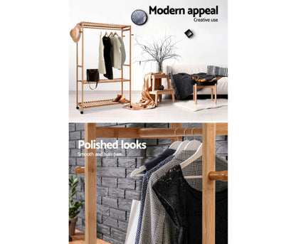 HARRIS BAMBOO CLOTHES RACK - NATURAL