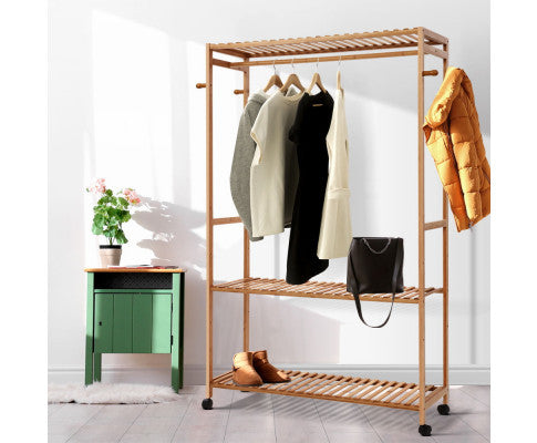 HARRIS BAMBOO CLOTHES RACK - NATURAL