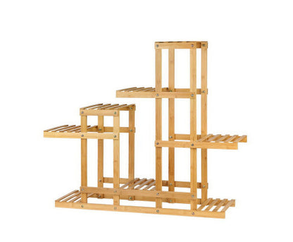 HARRIS 6-TIER SHELVING BAMBOO PLANT STAND - NATURAL