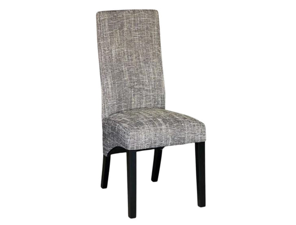 BARCLAY DINING CHAIR WITH BLACK LEG - GREY TWEED