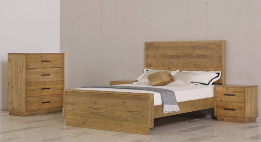 Syracuse Double Or Queen 4 Piece (TALLBOY) Bedroom Suite - (MODEL:1-21-7-21-19-20) - Rustic