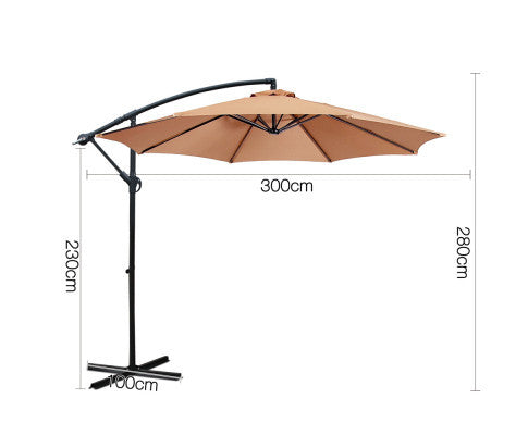 WISTERIA OUTDOOR  UMBRELLA- BEIGE