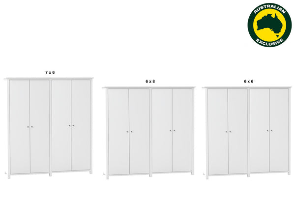 BELLEVILLE (AUSSIE MADE) 4 DOOR PANTRY (2 SECTIONS) PIGEON PAIRED COLLECTION - ASSORTED PAINTED COLOURS - STARTING FROM $1999