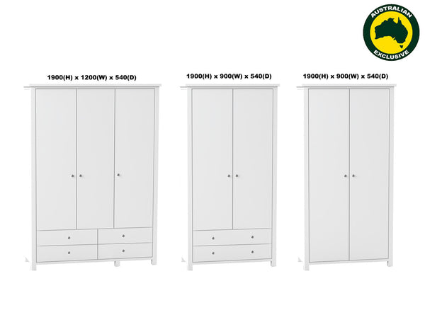 BELLEVILLE (AUSSIE MADE) WARDROBE COLLECTION - ASSORTED PAINTED COLOURS - STARTING FROM $999