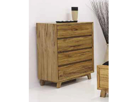 KING INDIGO 4 PIECE (TALLBOY) BEDROOM SUITE - NATURAL