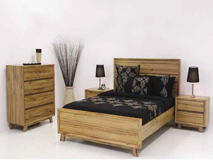 KING INDIGO 3 PIECE (BEDSIDE) BEDROOM SUITE - NATURAL