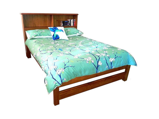 QUEEN BOOKEND INCREDIBLE BED (AUSSIE MADE) (ABKD300) - ASSORTED STAINED COLOURS