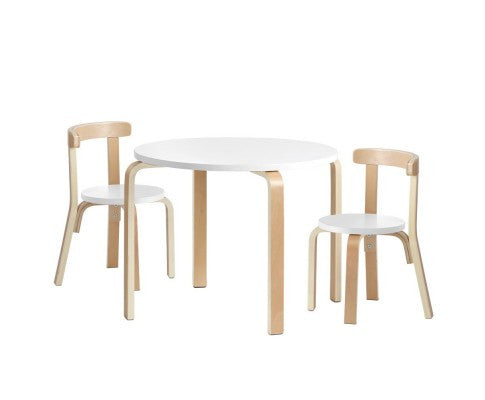 VANITY 3  PIECE KIDS DINING SET - WHITE