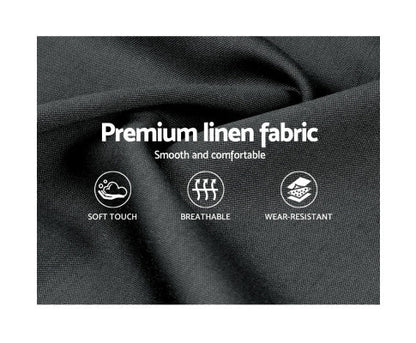 QUEEN NEO FABRIC BED - CHARCOAL