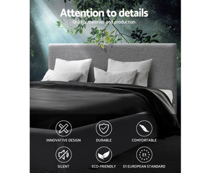 QUEEN  NEO  FABRIC BED FRAME - GREY