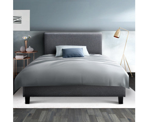 SINGLE NEO  FABRIC BED FRAME - GREY