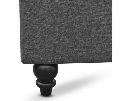 QUEEN CHERINA FABRIC BED - GREY