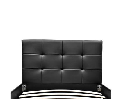 KING SINGLE  ARTISS  LEATHERETTE BED  WITH  TRUNDLE - BLACK
