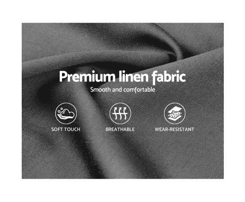 QUEEN KELLY FABRIC BED - DARK GREY