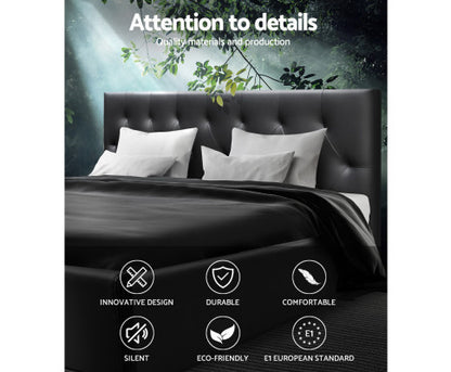 QUEEN MICHAEL FABRIC BED - BLACK
