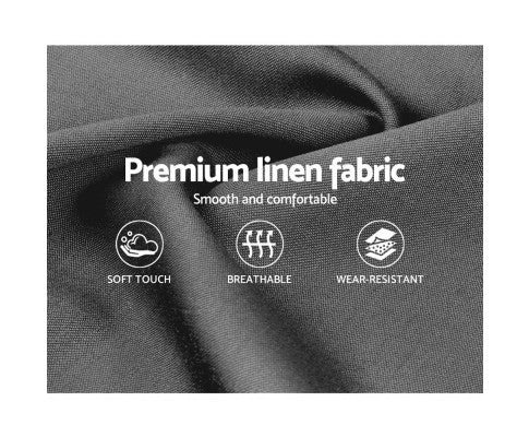 SINGLE MICHAEL FABRIC BED - DARK GREY