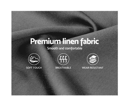 SINGLE MICHAEL FABRIC BED - DARK GREY