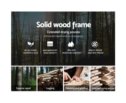 QUEEN MILA FABRIC BED FRAME WITH 4 STORAGE DRAWERS - (BFRAME-F-MILA-Q-GY-ABC) - MEDIUM GREY