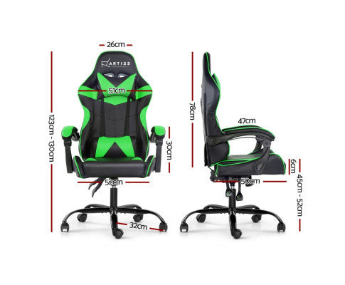 PAXTON RECLINING OFFICE COMPUTER  CHAIR  - BLACK & GREEN