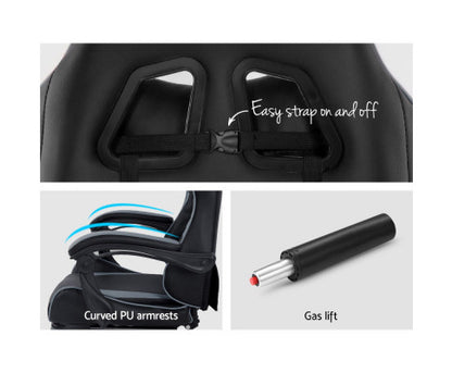 PAXTON RECLINING OFFICE COMPUTER  CHAIR  - BLACK & GREY