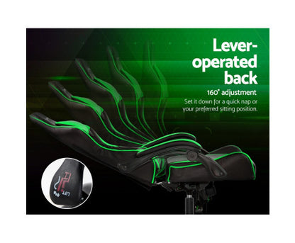 PAXTON RECLINING OFFICE COMPUTER  CHAIR  - BLACK & GREEN