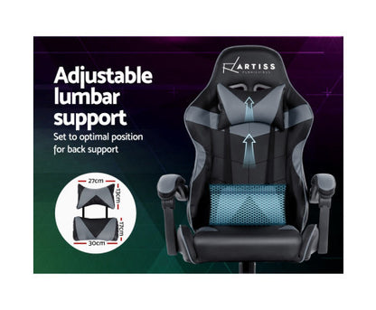PAXTON RECLINING OFFICE COMPUTER  CHAIR  - BLACK & GREY