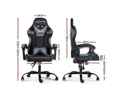 PAXTON RECLINING OFFICE COMPUTER  CHAIR  - BLACK & GREY