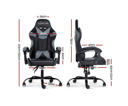 PAXTON RECLINING OFFICE COMPUTER  CHAIR  - BLACK & GREY