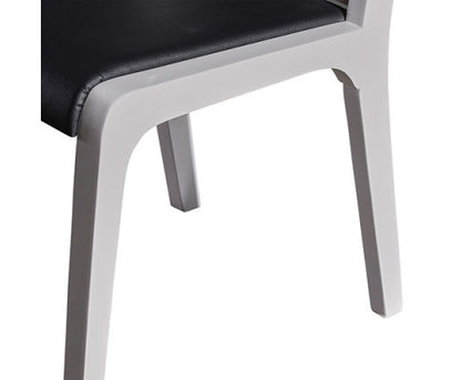 KELBY (SET OF 2) LEATHERETTE DINING CHAIR - BLACK & WHITE