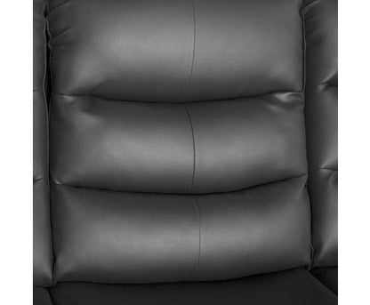 ROCKY SINGLE SEATER PU LEATHER  RECLINER  - BLACK
