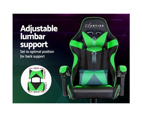 PAXTON RECLINING OFFICE COMPUTER  CHAIR  - BLACK & GREEN