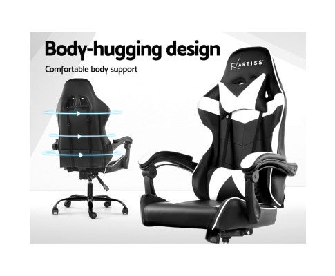 PAXTON RECLINING OFFICE COMPUTER  CHAIR  - BLACK & WHITE