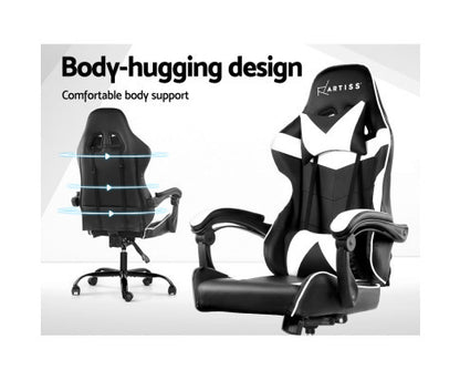 PAXTON RECLINING OFFICE COMPUTER  CHAIR  - BLACK & WHITE