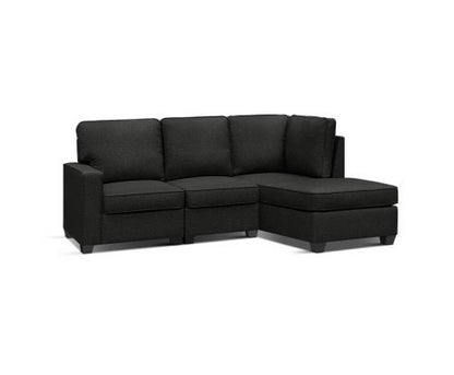 FINLAY 4 SEATER FABRIC LOUNGE SUITE - DARK GREY