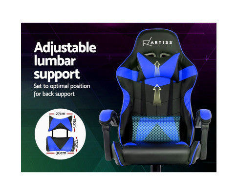 PAXTON RECLINING OFFICE COMPUTER  CHAIR  - BLACK & BLUE