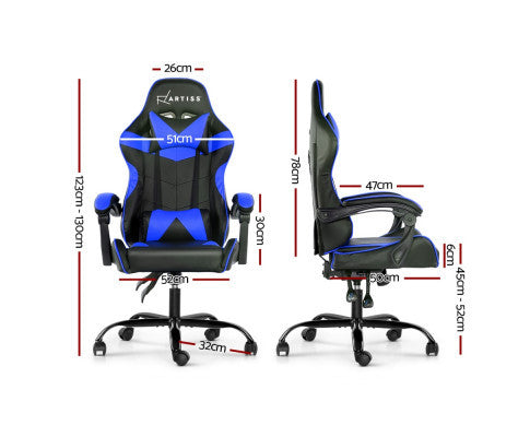 PAXTON RECLINING OFFICE COMPUTER  CHAIR  - BLACK & BLUE