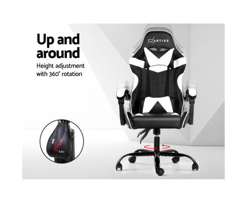PAXTON RECLINING OFFICE COMPUTER  CHAIR  - BLACK & WHITE
