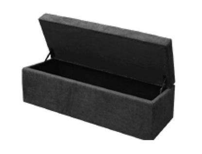 EUKAR OTTOMAN STORAGE BOX - BLACK (3877) OR CHAMPAGNE(3876)