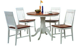 Brenna 5 Piece Round Fixed Dining Setting - 1000(D) - Two Tone