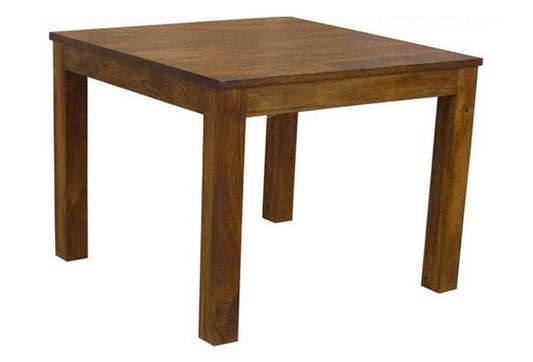 BRONTE (WONMR-017) DINING TABLE ONLY (WITHOUT DINING CHAIRS) - 1000(L) X 1000(W) - LIGHT HONEY