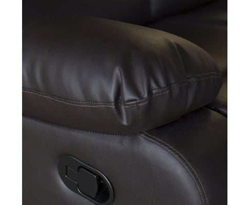 ROCKY SINGLE SEATER PU LEATHER  RECLINER  - BROWN