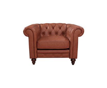 SHILOAH SINGLE SEATER  PU LEATHER  SOFA - BROWN