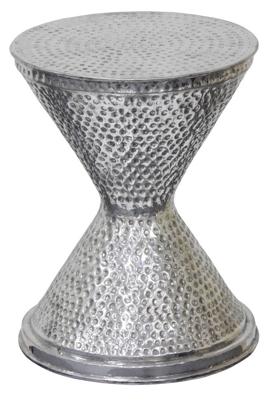SAM HOURGLASS ALUMINIUM LAMP TABLE 350(W) - SILVER