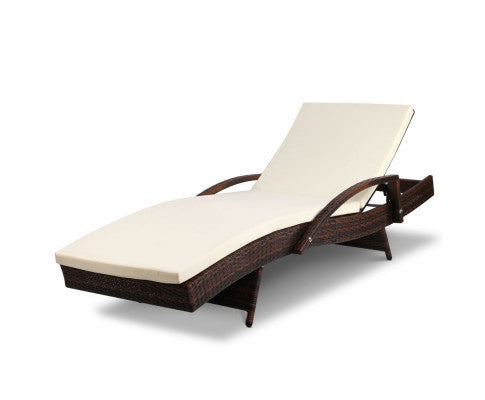DEWEY OUTDOOR SUN LOUNGE - BROWN