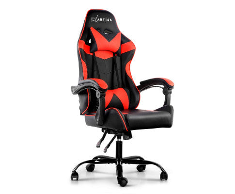 PAXTON RECLINING OFFICE COMPUTER  CHAIR  - BLACK & RED