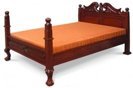 JEPARA QUEEN  4 POSTER(BS 400 CV QUEEN) 4 PIECE TALLBOY BEDROOM SUITE- MAHOGANY