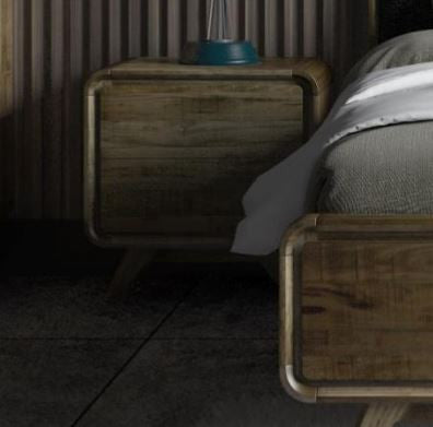 ALBERDINE BEDSIDE TABLE WITH 2 DRAWERS - (MODEL-1-12-5-24-1-14-4-18-1) - NATURAL