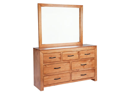 BUSTIN 7 DRAWER DRESSER WITH MIRROR - 875(H) x 1480(W) - (6-18-1-14-11) - BALTIC